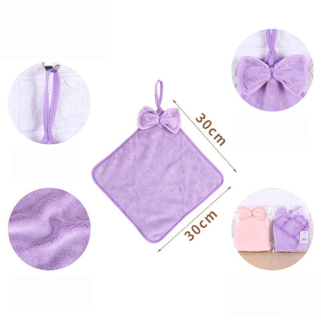 Koraalfluweel-strikkie-absorberende handdoek