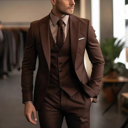 Men's High Sense Temperament Banquet Business Slim Fit Fashion Men's Suit