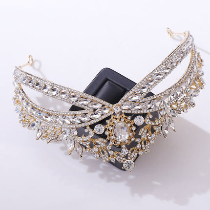 Troukoonhoofbedekking Bruids Rhinestone Troustyl Kroonbykomstighede