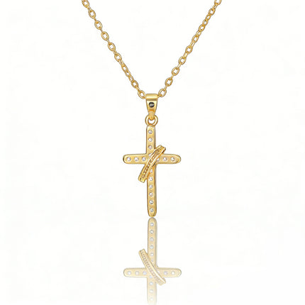 Simple Cross Pendant Necklace For Women