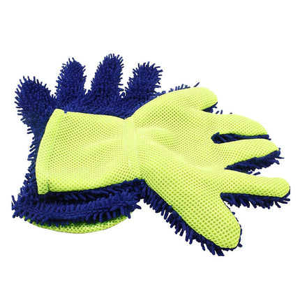 Thin Chenille Five Fingers Car Washing Gloves