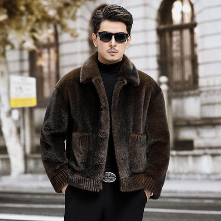 Men's Fur Chenille Coat