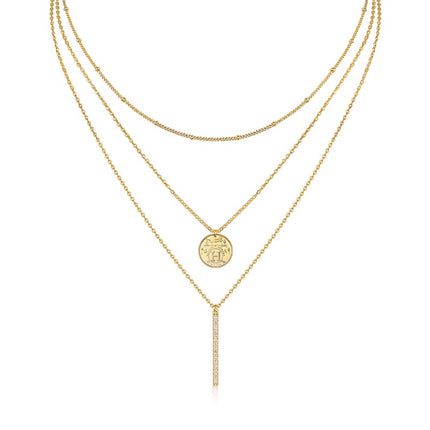 Graveer met topgehalte moissanite, hierdie luukse en modieuse minimalistiese juweliersware bestaan uit 'n silwer hangertjie-halssnoer, 'n kraagketting en S925-silwer geëlektrifiseer met goud.