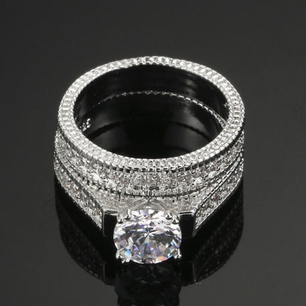 Warm Europese en Amerikaanse verloofringe diamantstelle ringjuweliersware