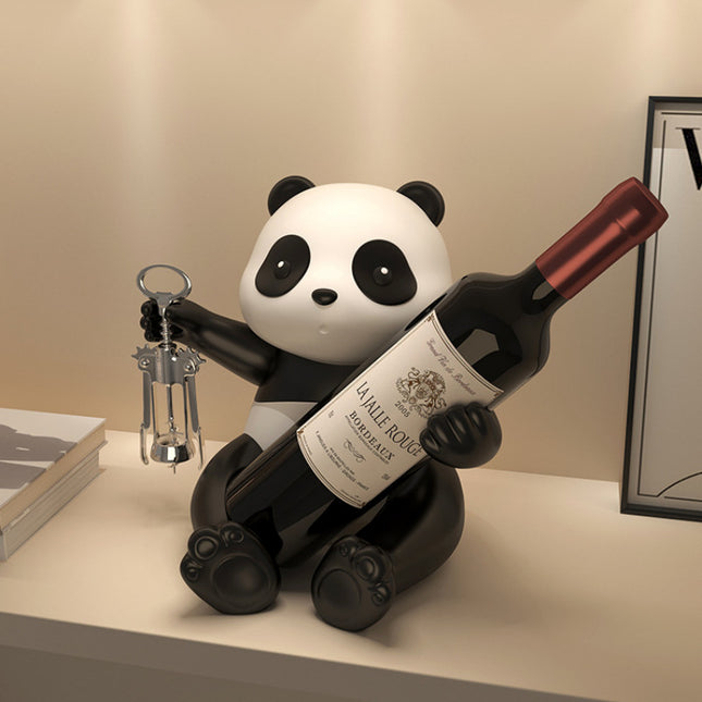 Panda Rooi Wynrak Versiering Wynkas Kombinasie Lig Luuks