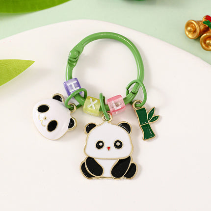 Creative Cartoon Panda Tag Pendant Cute Car Key Ring