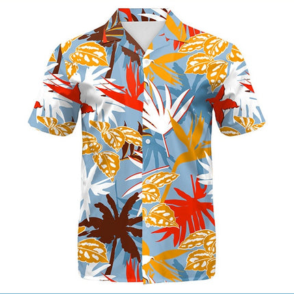 Men's Beach Digital Printed Shorts Shirt Inner Mesh Suit
