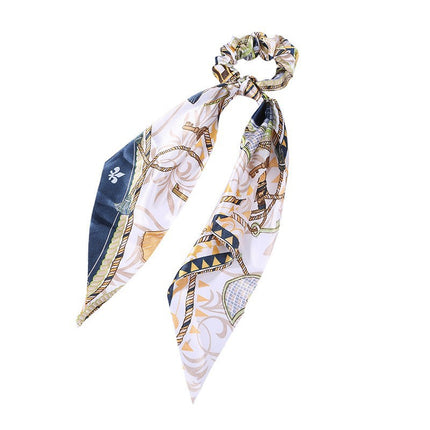 Fashion Long Streamer Printed Fabric Tie Hair Accessory For Ponytail Tie-up Hair Top Cuft