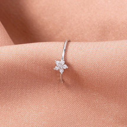 Insta Star Nose Ring Piercing Accessories Fashion Zircon Nose Nail Nose Decoration Female