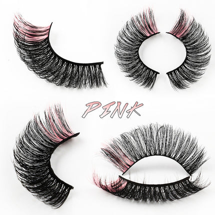 Color Natural Thick 5 Pairs Pack 3D False Eyelashes