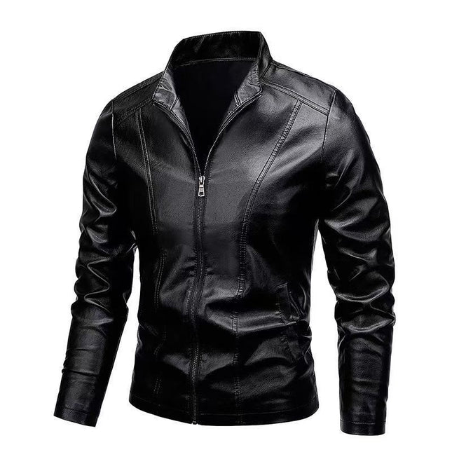 Men's Slim Fit Trendy Handsome Leather Jacket Coat