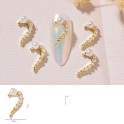 Naelkuns DIY Liefdeshart Allooi Juweliersware Nagelstuk Nagelversiering Strass