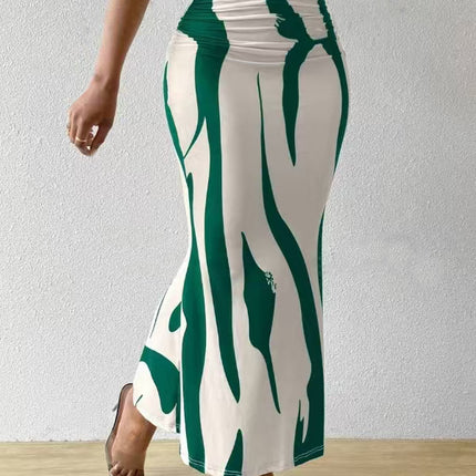 European And American Zebra Pattern Slimming Dress