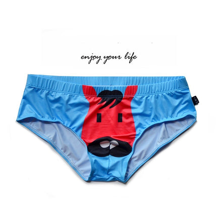 Low Waist Thin Polyester Breathable Cartoon Animal Printed Briefs