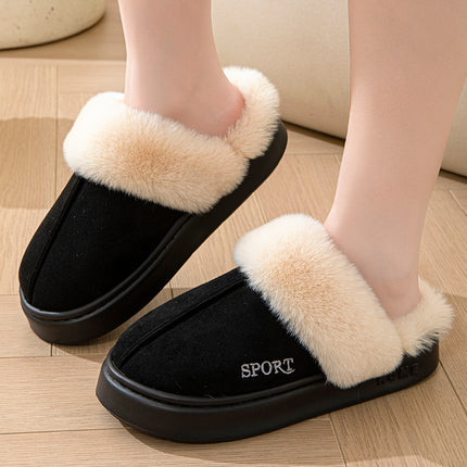 Eva Faux Suede Warm Home Slippers For Women