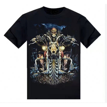 Printed Short-sleeved Leisure Motorcycle