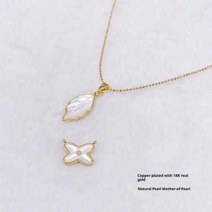 Selfdoen-ornamentbykomstighede Koperplatering 18K Goud Pêrel Skulp Halssnoer Armband Enkel- En Dubbelbedeltjie
