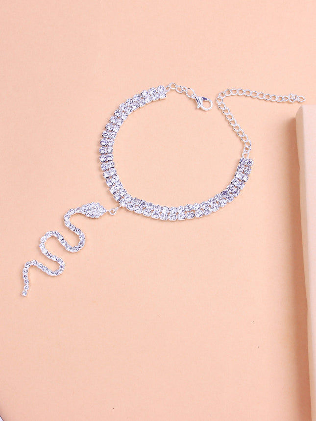 European And American Fashion Full Diamond Double Layer Feet Chain