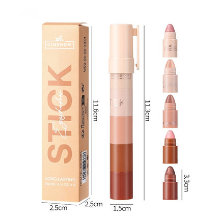 Five And Five Sections Lazy Eyeliner Pen Highlight Plain Face