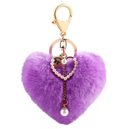 Hart Wolbal Pêrel Sleutelhanger Perskehart Handsak Hanger
