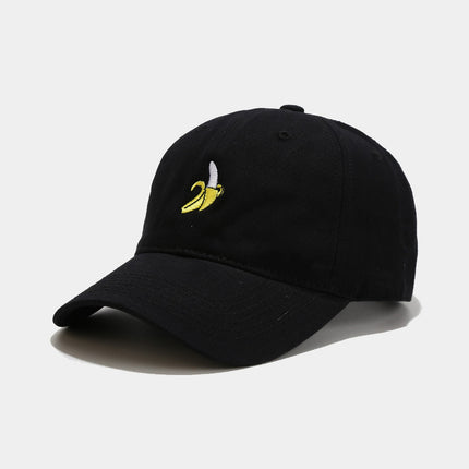 Cute Fruit Banana Embroidery Soft Top Curved Baseball Cap