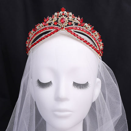 Troukoonhoofbedekking Bruids Rhinestone Troustyl Kroonbykomstighede