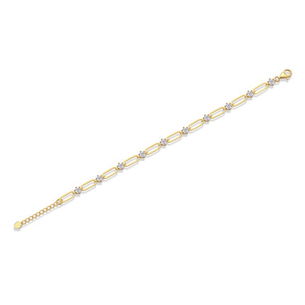 Versier Met Topgehalte Moissanite, Is Hierdie Luukse En Modieuse Lig Luukse Tendens Juweliersware Silwer Armband S925 Silwer-geplateer Met Goud