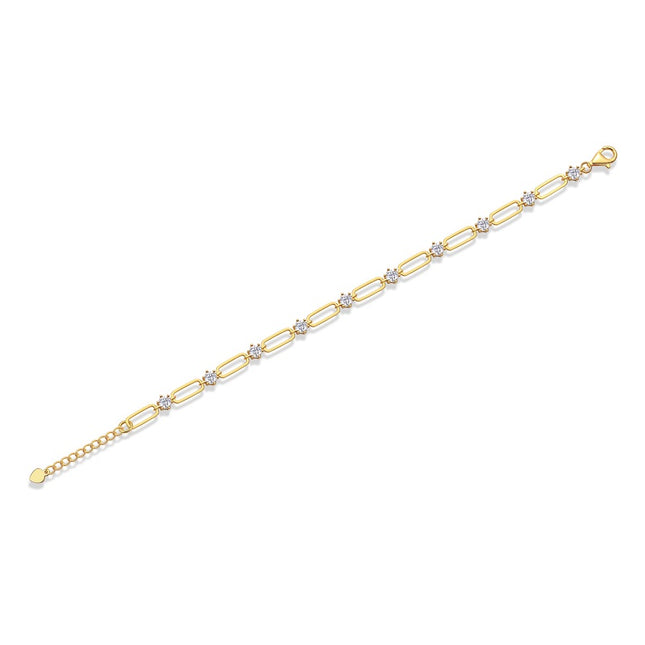 Versier Met Topgehalte Moissanite, Is Hierdie Luukse En Modieuse Lig Luukse Tendens Juweliersware Silwer Armband S925 Silwer-geplateer Met Goud