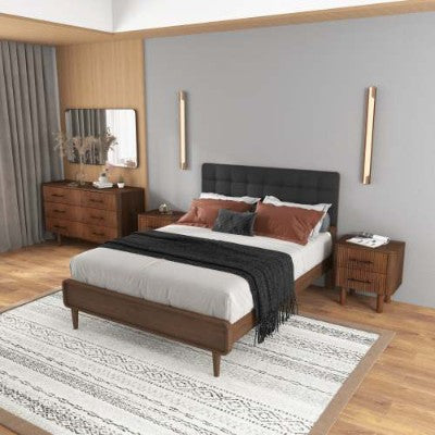 Logan Middeleeuse Moderne Okkerneuthout Bedkassie Bedkassies Met 2 Laaie