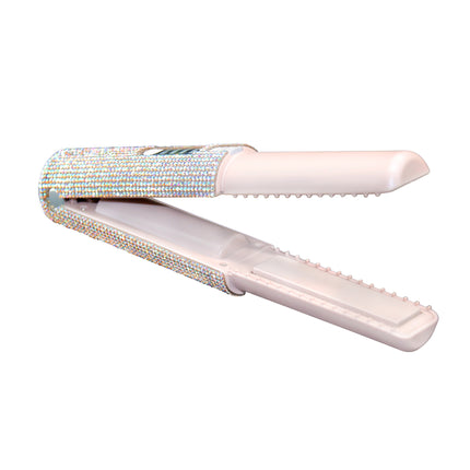 2-In-1 Elektriese USB Haarreguittang-borsel Reguittang Borsel Multifunksionele Kam Reguitmaakstileerder Haarkruller