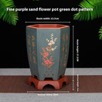 Green Dotted Color Hexagonal / Purple Sand