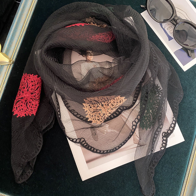 Women's Korean-style Embroidered Scarf All-matching Embroidery