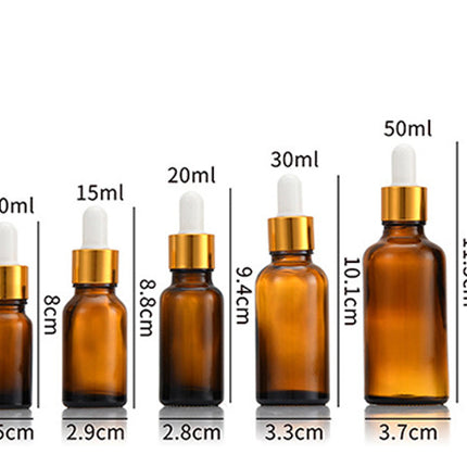 Glass Fine Oil Bottle Avoid Light Glue Head Dropper Bottle  Stock Bottling Cosmetics