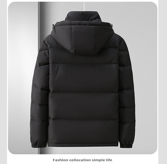 Winter Down Jacket Men's High-grade Hooded Loose
