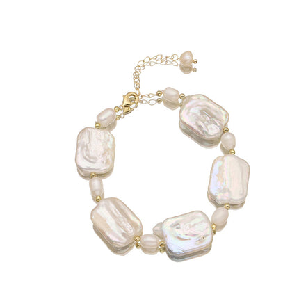Eenvoudige En Elegante Natuur Pêrel Armband