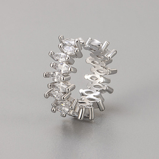 Europese En Amerikaanse Oorgrens Koel Styl Retro Sirkonium Diamant Oorklippe