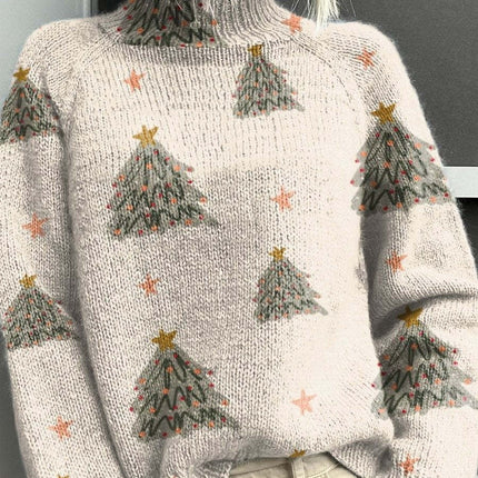 Christmas Abstract Printing Casual Cloak Coat Cardigan Sweater