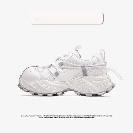 Breathable Mesh Foam Bottom Platform Dad Shoes