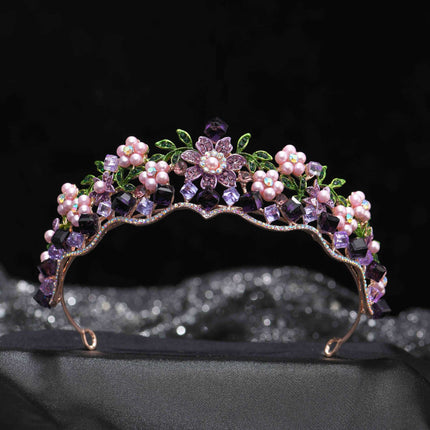 Legering Kristal Blomme Trou Bruid Haarversierings