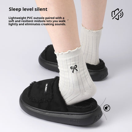 Vroue se Warm Glyvaste Suede Katoenpantoffels