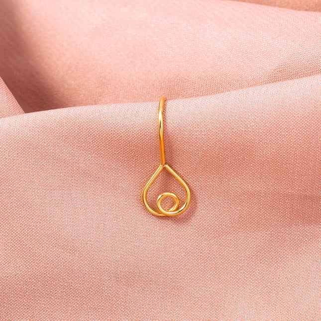 Personality Golden Accessories Female Retro Handmade Love Nose Ring U-shaped