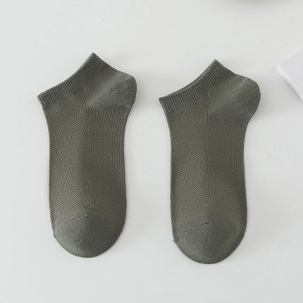 Solid Color Breathable Sweat Absorbing Simple Low-cut Polyester Boat Socks