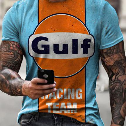 European And American Men's Youth Sports Plus Size 3D Printed Polyester T-shirt