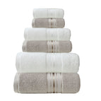 Khaki Straight White / 6 Piece set