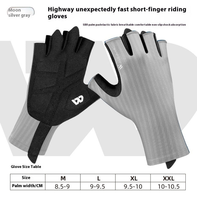 Anti-skid Shock Absorption Breathable Half-finger Gloves For Riding