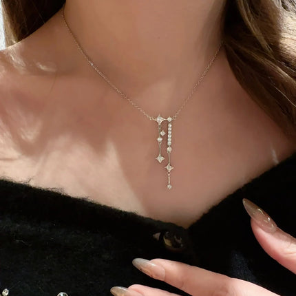 Modieuse Elegante Strass Kwassie Halssnoer Vir Vroue