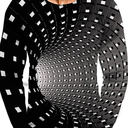 Trendy Hip-hop Gradient Swirl Retro T-shirt