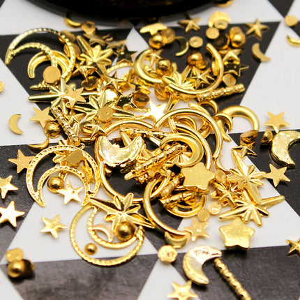Japannese Legering Hol Ster En Maan Nael Juweliersware Diamantboks Sequins