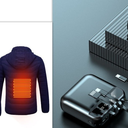 New Heated Jacket Coat USB Electric Jacket Cotton Coat Heater Thermal Clothing Heating Vest Men's Clothes Winter