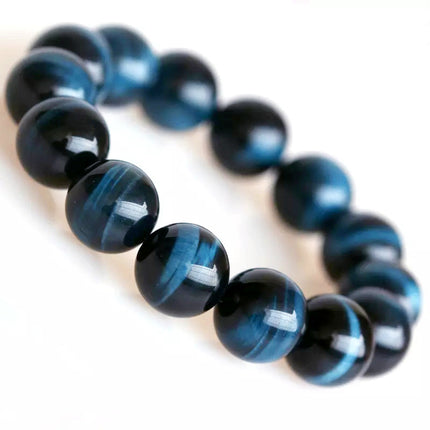 Natuurlike blou tierooogsteen arendsoog katteoog effek goeie hoë kwaliteit blou tierooogsteen armband juweliersware
